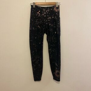 Old Navy Cosmic Constellation Print Leggings - Black and Rose Gold
